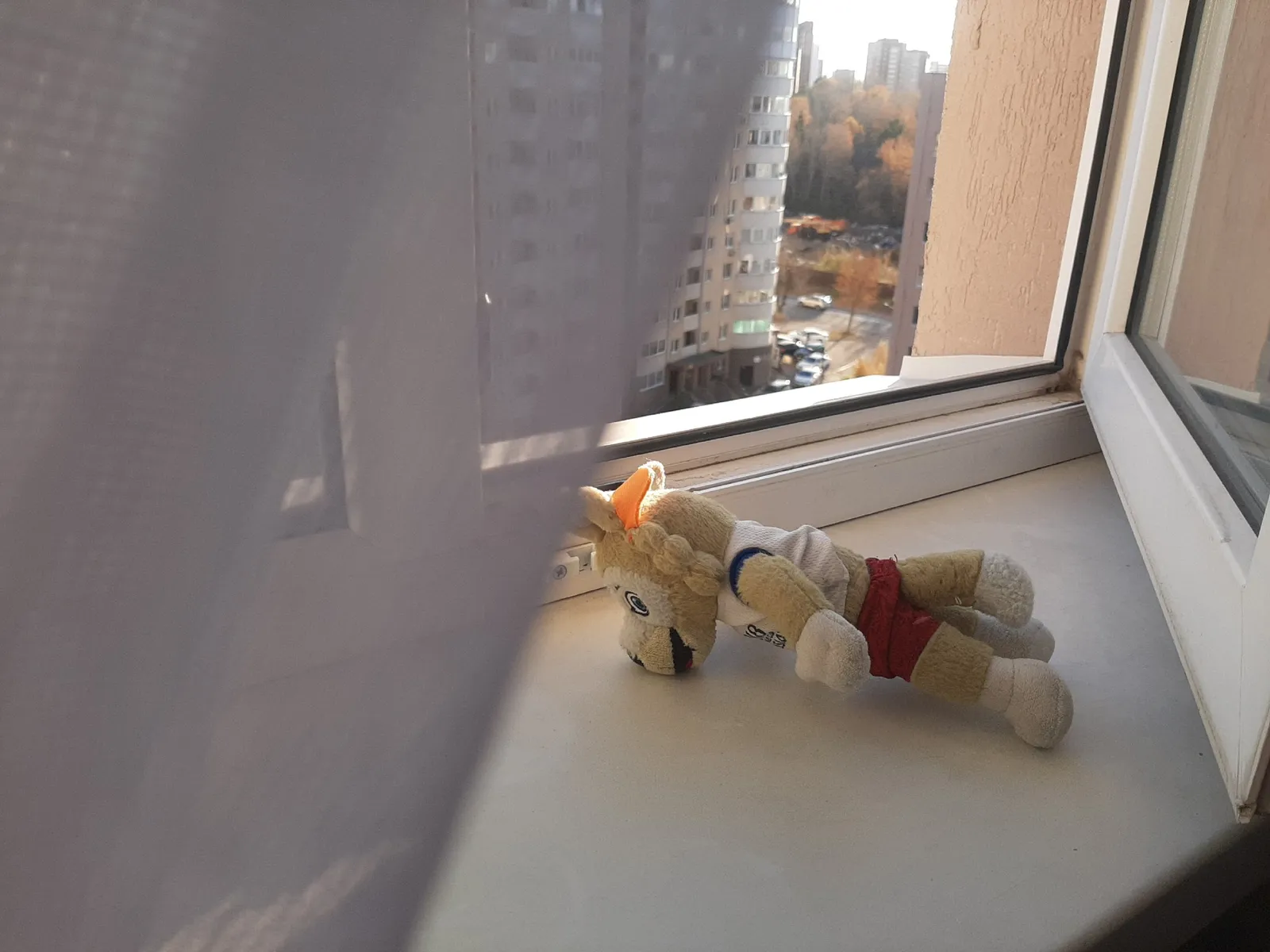 Сабый тәрәзәдән егылып төшкән